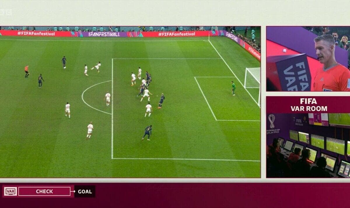 Griezmann offside goal review vs Tunisia World Cup 2022